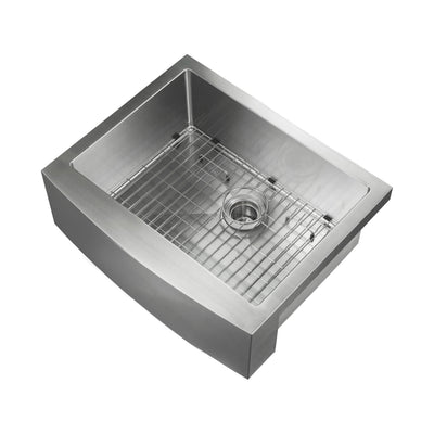 27" Handcrafted Farmhouse Apron Single Bowl Stainless Steel Kitchen Sink - C1-27SF  - Shop at Home Craft Studio - 7