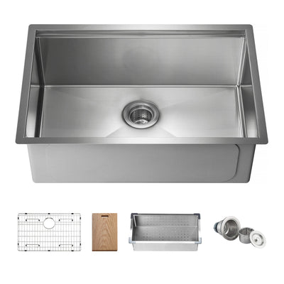 28" Undermount Single Bowl Stainless Steel Workstation Sink - C1-28ST  - Shop at Home Craft Studio - 1