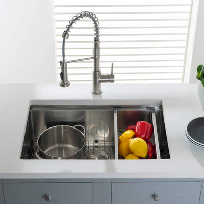 28" Undermount Single Bowl Stainless Steel Workstation Sink - C1-28ST  - Shop at Home Craft Studio - 9