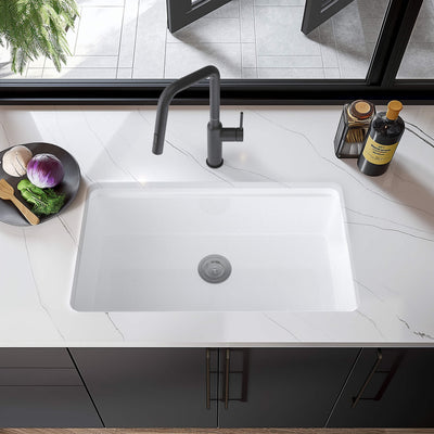 33" Fireclay Undermount  Workstation Sink - C2-33ST  - Shop at Home Craft Studio - 7