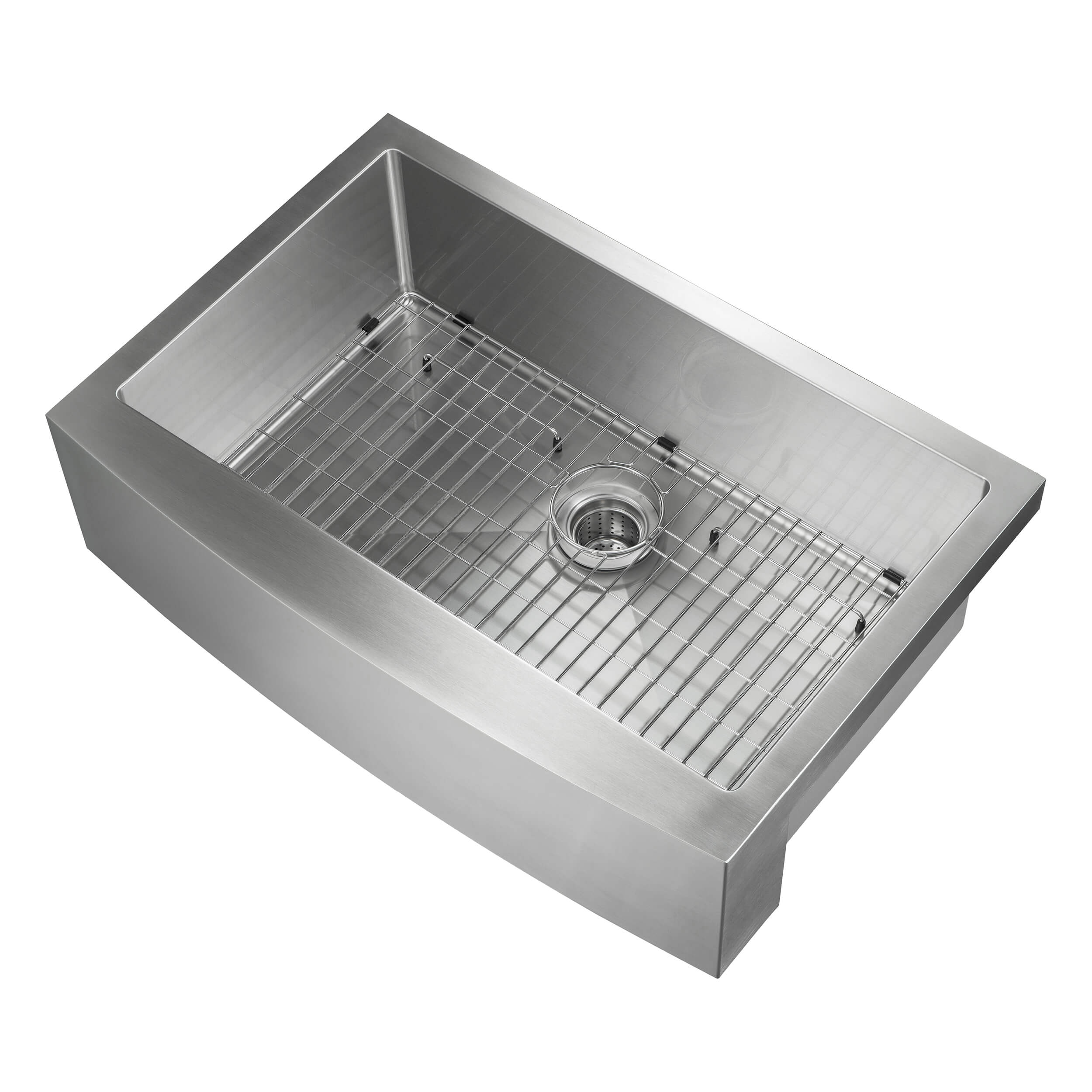 33" Handcrafted Farmhouse Apron Single Bowl Stainless Steel Kitchen Sink - C1-33SF  - Shop at Home Craft Studio - 8