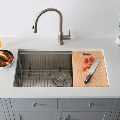 33" Undermount Single Bowl Stainless Steel Workstation Sink - C1-33ST  - Shop at Home Craft Studio - 2