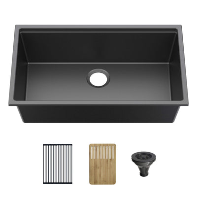 33" Undermount Workstation Single Bowl Quartz Kitchen Sink - C4-33ST  - Shop at Home Craft Studio - 1