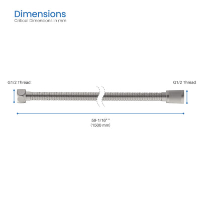 60" Stainless Steel Braided Shower Hose - SH60  - Shop at Home Craft Studio - 12