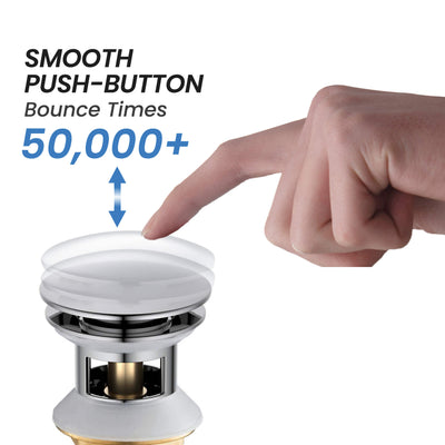 Bathroom Sink Pop Up Drain Stopper Full Cover with overflow - PW-3  - Shop at Home Craft Studio - 19