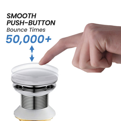 Bathroom Sink Pop Up Drain Stopper Full Cover without Overflow - PW-4  - Shop at Home Craft Studio - 16