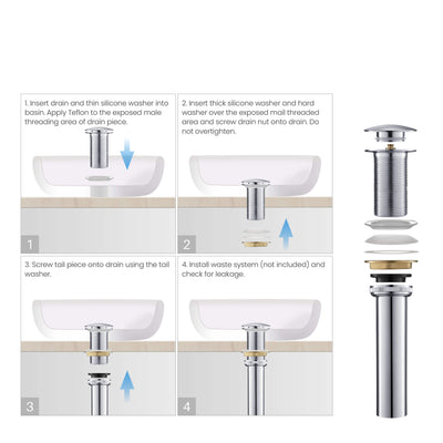 Bathroom Sink Pop Up Drain Stopper Full Cover without Overflow - PW-4  - Shop at Home Craft Studio - 17
