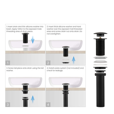 Bathroom Sink Pop Up Drain Stopper Full Cover without Overflow - PW-4  - Shop at Home Craft Studio - 23