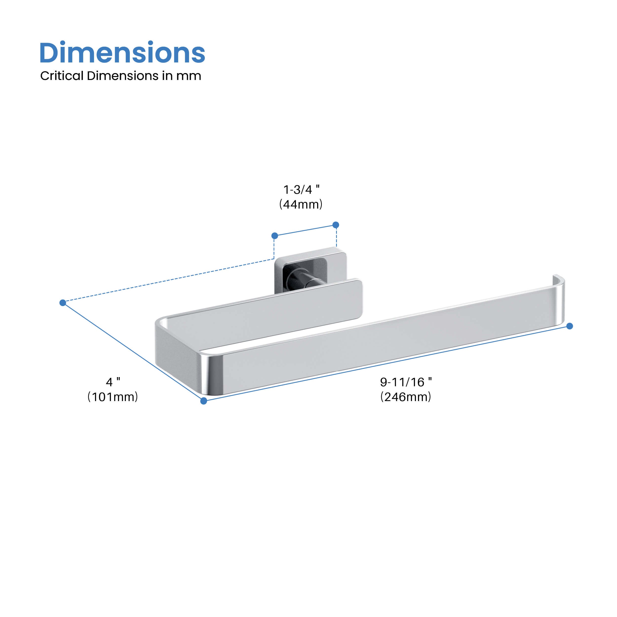 Fusion 10 inch Bathroom Towel Bar - CBA-1603  - Shop at Home Craft Studio - 20