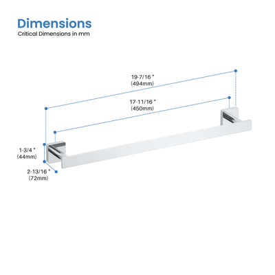 Fusion 18 inch Bathroom Towel Bar - CBA-1605  - Shop at Home Craft Studio - 20