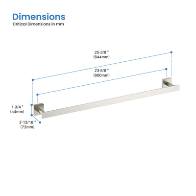 Fusion 24 inch Bathroom Towel Bar - CBA-1604  - Shop at Home Craft Studio - 13
