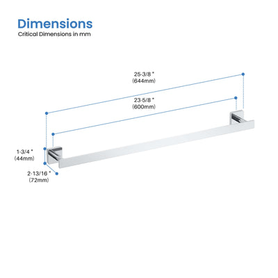 Fusion 24 inch Bathroom Towel Bar - CBA-1604  - Shop at Home Craft Studio - 20