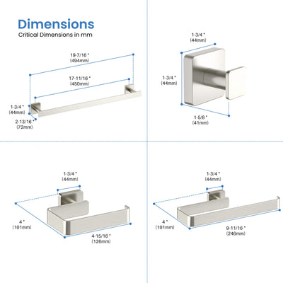 Fusion 4-Piece Bathroom Hardware Set - C-CBA16-4-2  - Shop at Home Craft Studio - 11