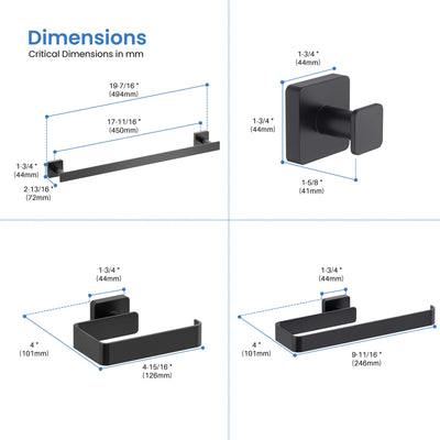 Fusion 4-Piece Bathroom Hardware Set - C-CBA16-4-2  - Shop at Home Craft Studio - 23