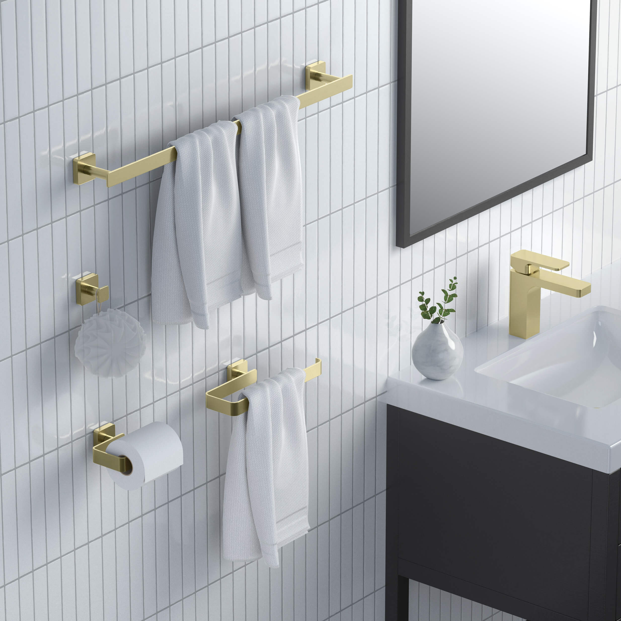 Fusion 4-Piece Bathroom Hardware Set - C-CBA16-4  - Shop at Home Craft Studio - 2