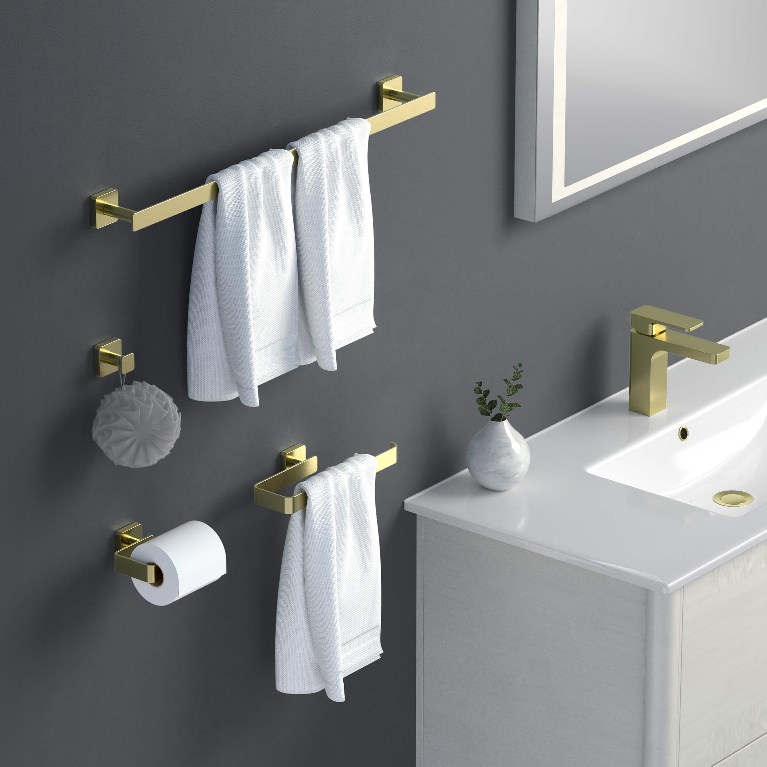 Fusion 4-Piece Bathroom Hardware Set - C-CBA16-4  - Shop at Home Craft Studio - 3