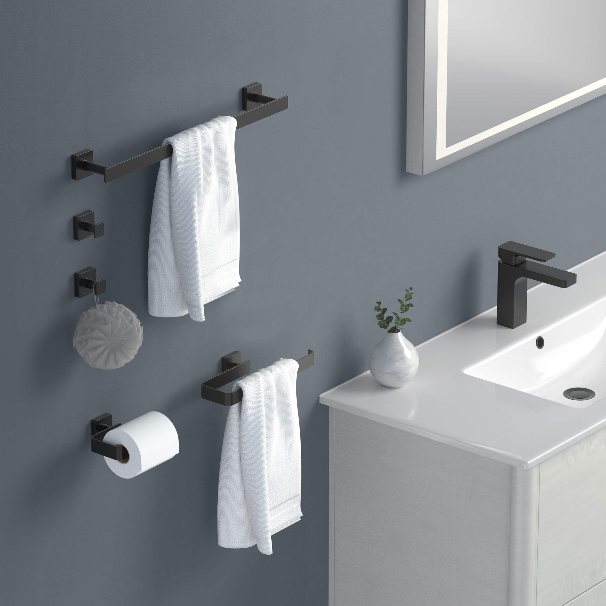 Fusion 5-Piece Bathroom Hardware Set - C-CBA16-5-1  - Shop at Home Craft Studio - 20