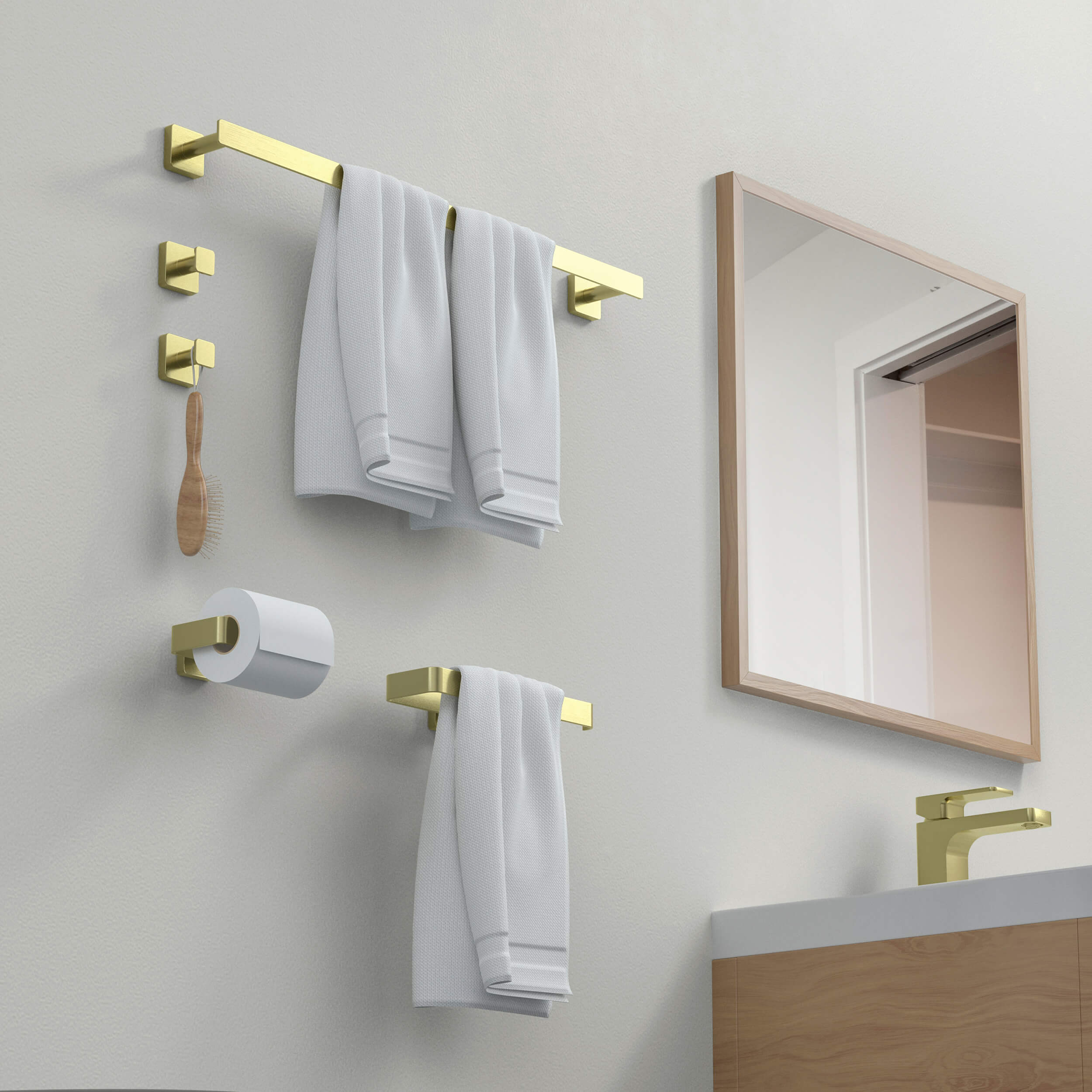 Fusion 5-Piece Bathroom Hardware Set - C-CBA16-5  - Shop at Home Craft Studio - 5
