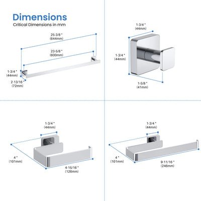 Fusion 5-Piece Bathroom Hardware Set - C-CBA16-5  - Shop at Home Craft Studio - 21