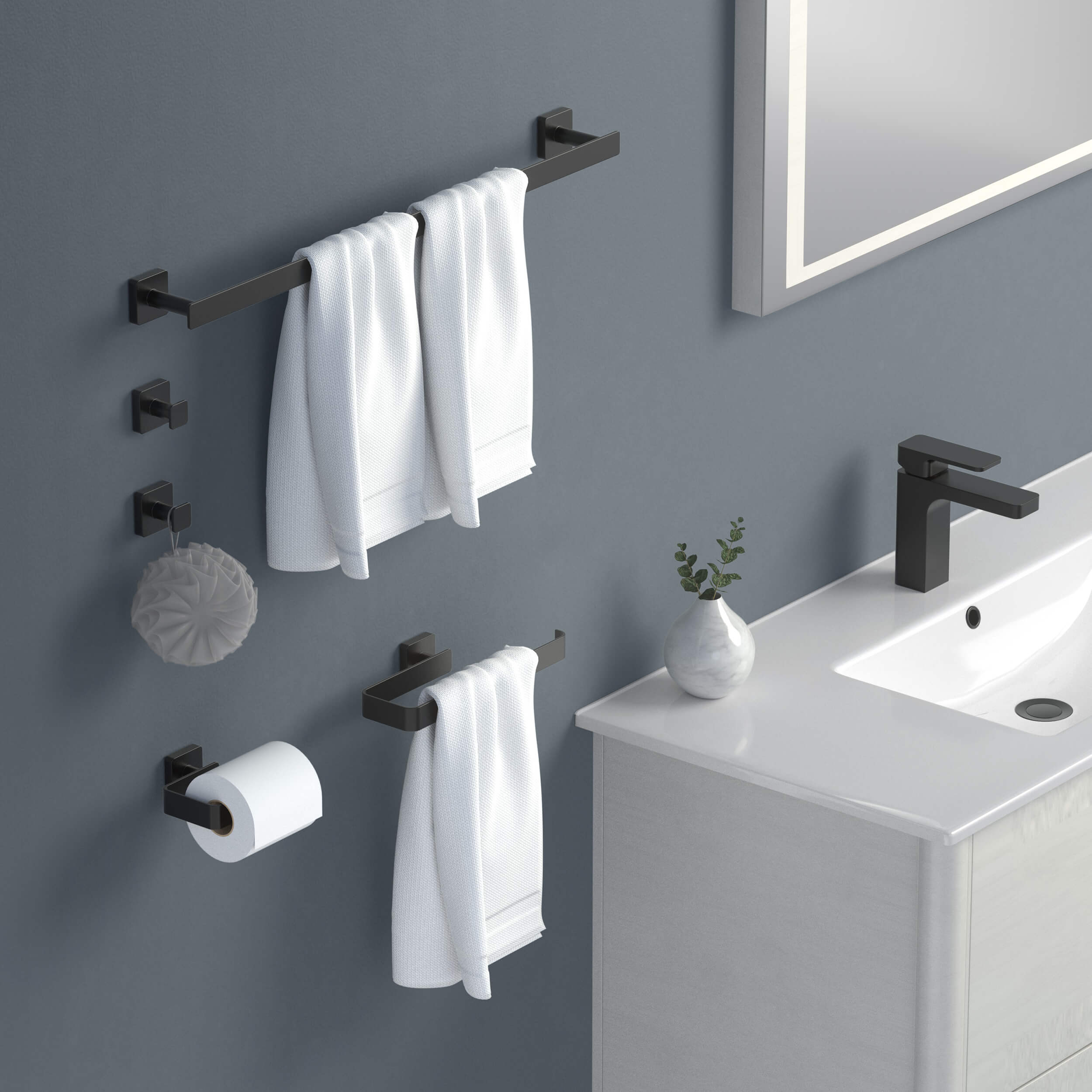 Fusion 5-Piece Bathroom Hardware Set - C-CBA16-5  - Shop at Home Craft Studio - 25