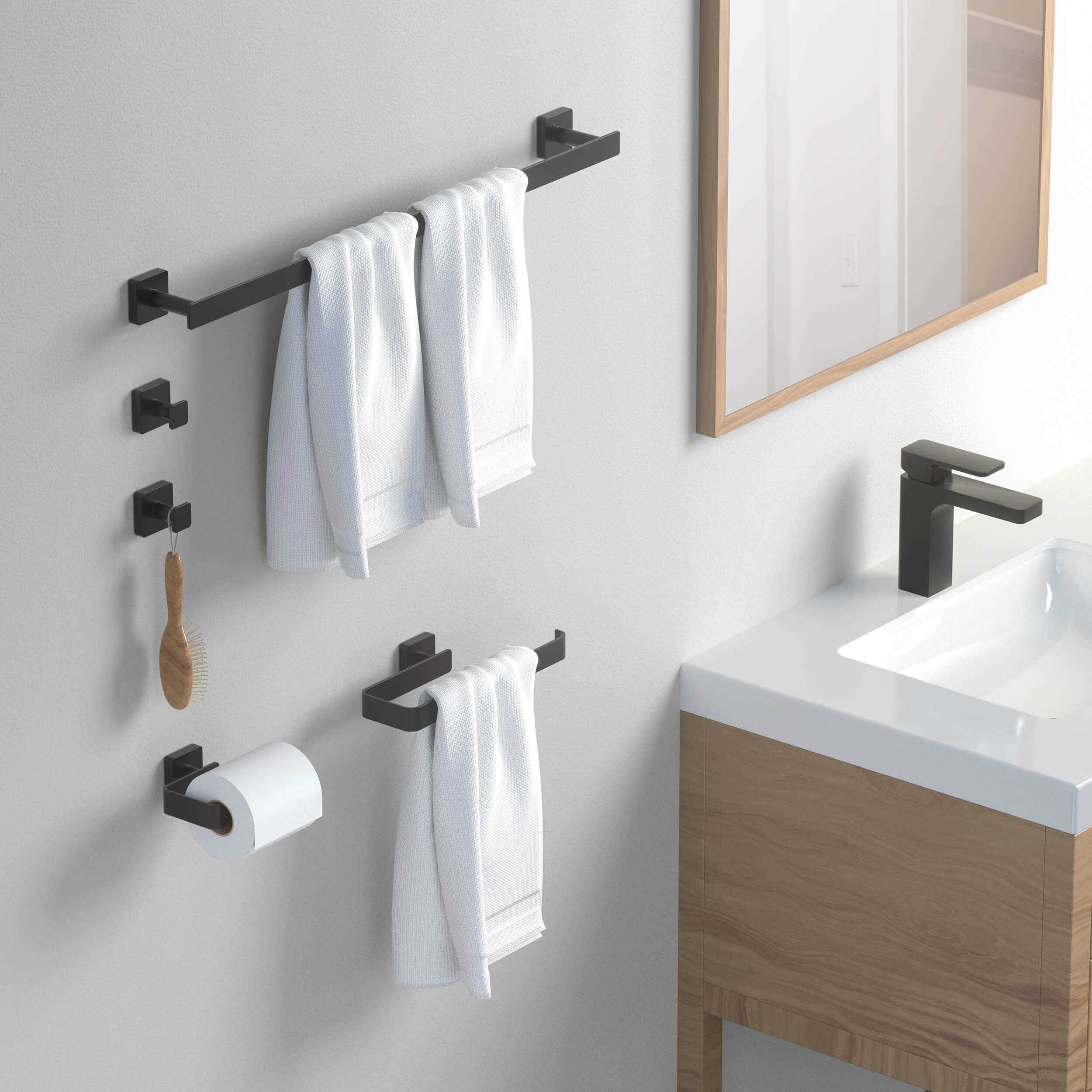 Fusion 5-Piece Bathroom Hardware Set - C-CBA16-5  - Shop at Home Craft Studio - 26