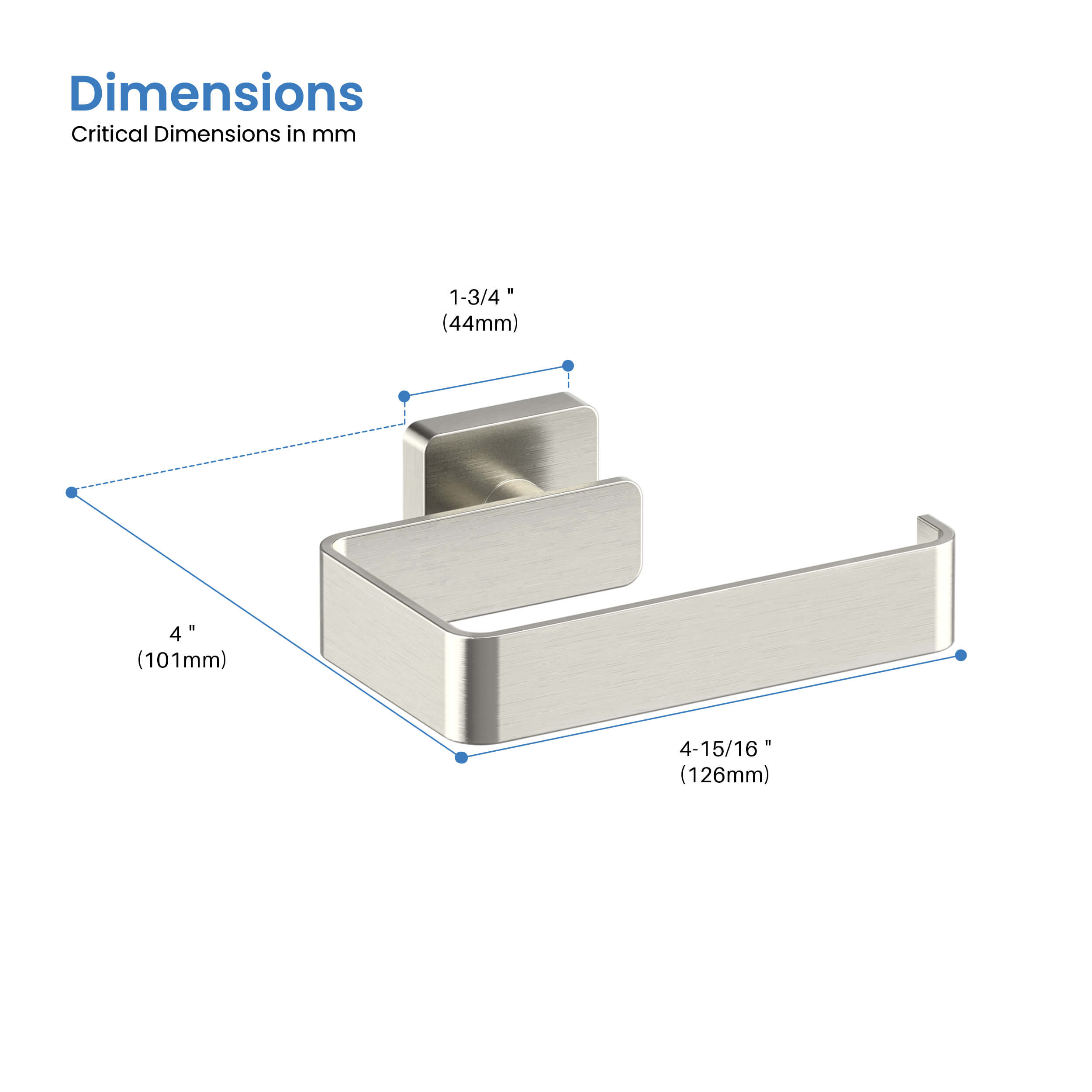 Fusion Bathroom Toilet Paper Holder - CBA-1602  - Shop at Home Craft Studio - 13