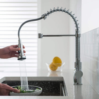 Genova Commercial Style Single Handle Pull Down Kitchen Sink Faucet - CKF-2003  - Shop at Home Craft Studio - 27