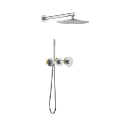 Halo 2-Function Thermostatic Wall Mount Shower System with Rough-in Valve - CSF-4010  - Shop at Home Craft Studio - 10