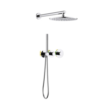 Halo 2-Function Thermostatic Wall Mount Shower System with Rough-in Valve - CSF-4010  - Shop at Home Craft Studio - 20