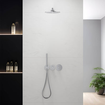 Halo 2-Function Thermostatic Wall Mount Shower System with Rough-in Valve - CSF-4010  - Shop at Home Craft Studio - 23