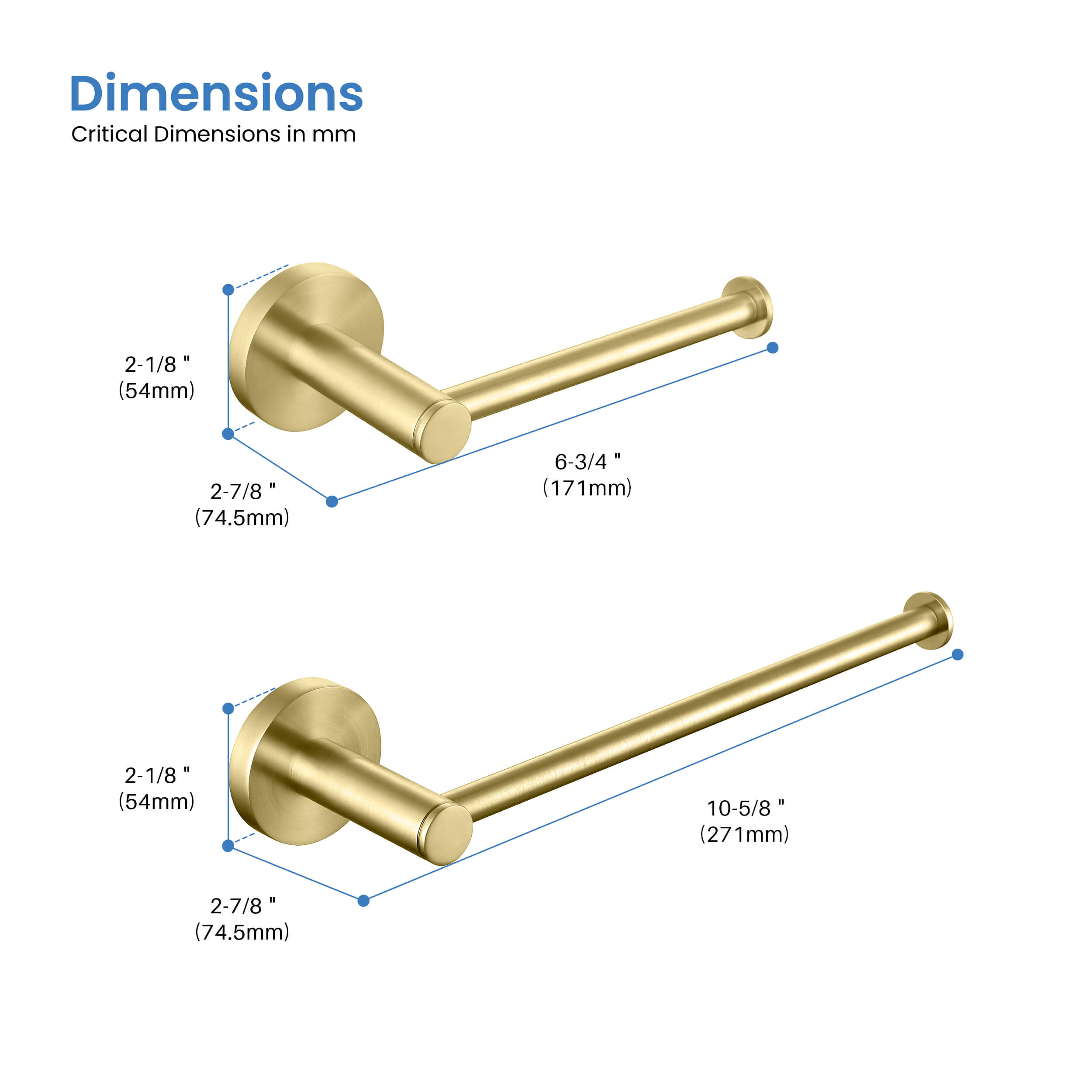 Halo 2-Piece Bathroom Hardware Set - C-CBA14-2-1  - Shop at Home Craft Studio - 9