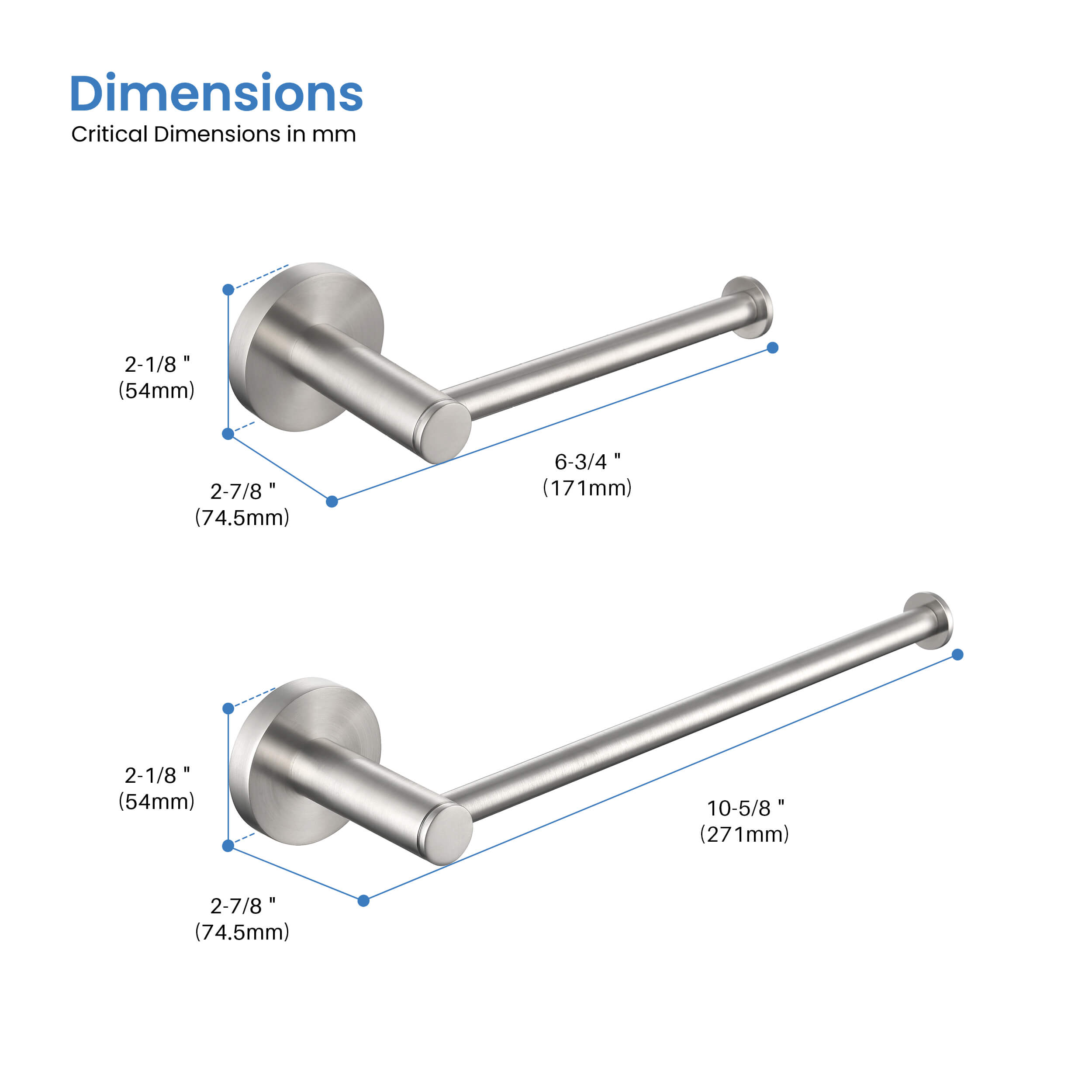Halo 2-Piece Bathroom Hardware Set - C-CBA14-2-1  - Shop at Home Craft Studio - 19