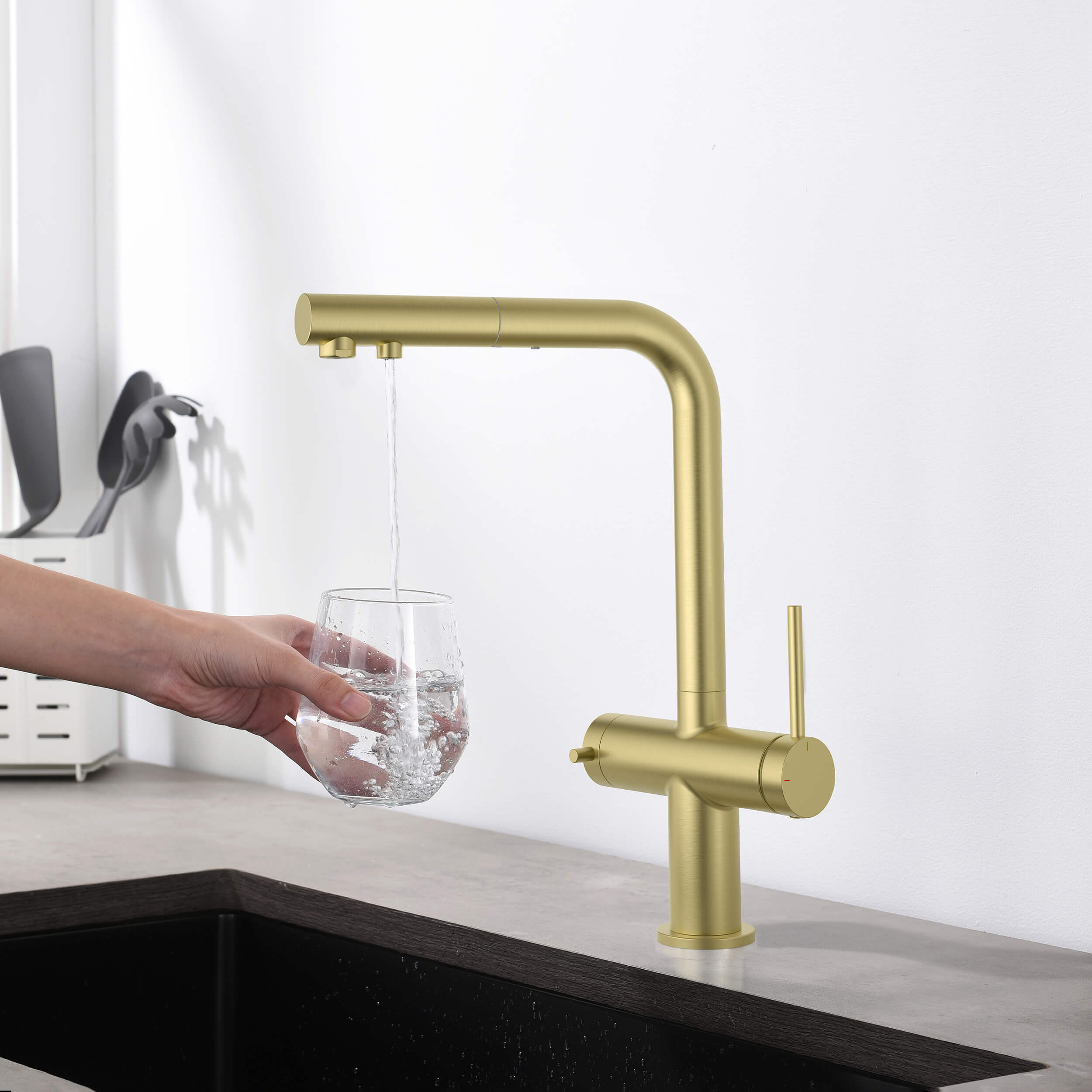 Halo 2-in-1 Pull Out Kitchen Filtration Faucet - CFF-502  - Shop at Home Craft Studio - 4