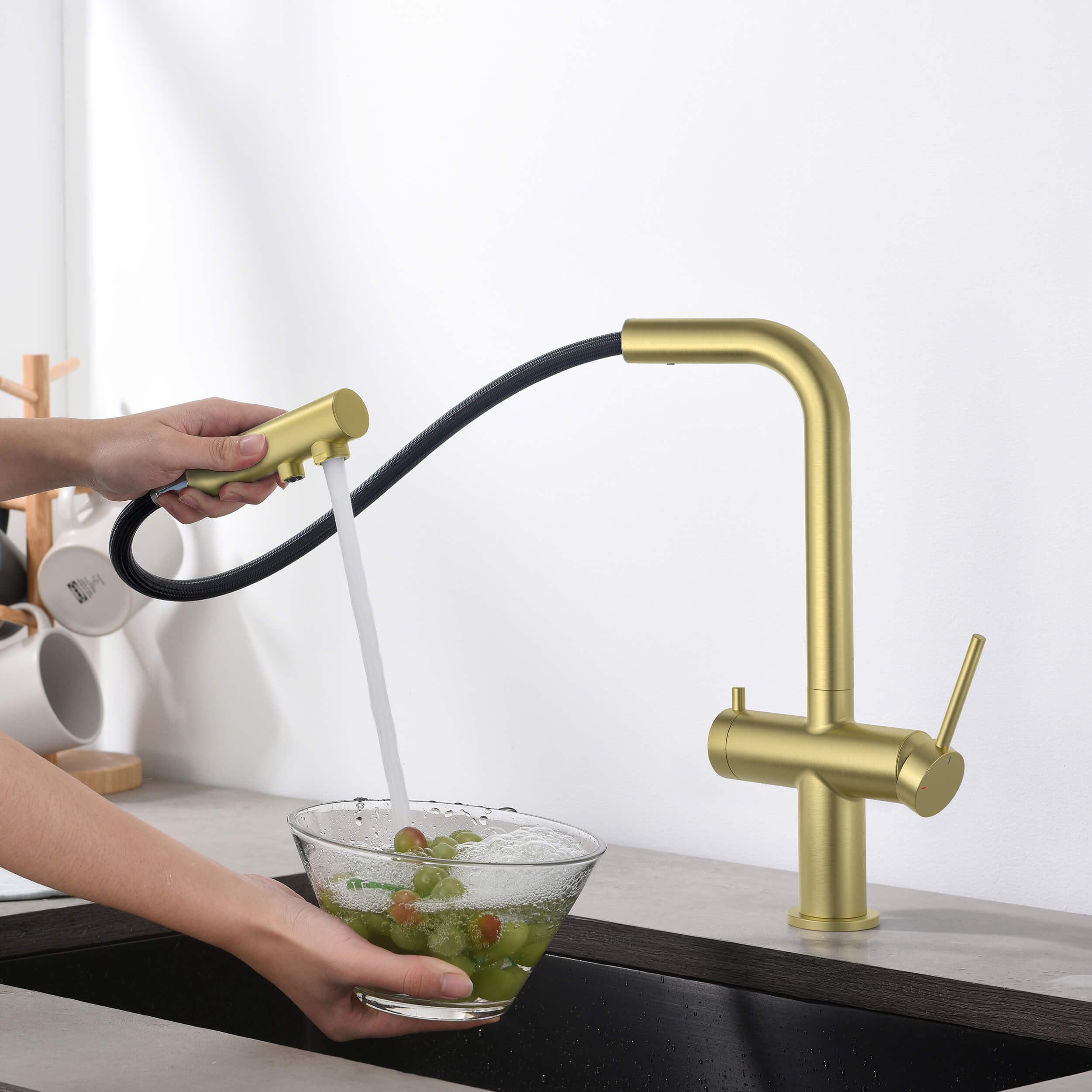 Halo 2-in-1 Pull Out Kitchen Filtration Faucet - CFF-502  - Shop at Home Craft Studio - 5