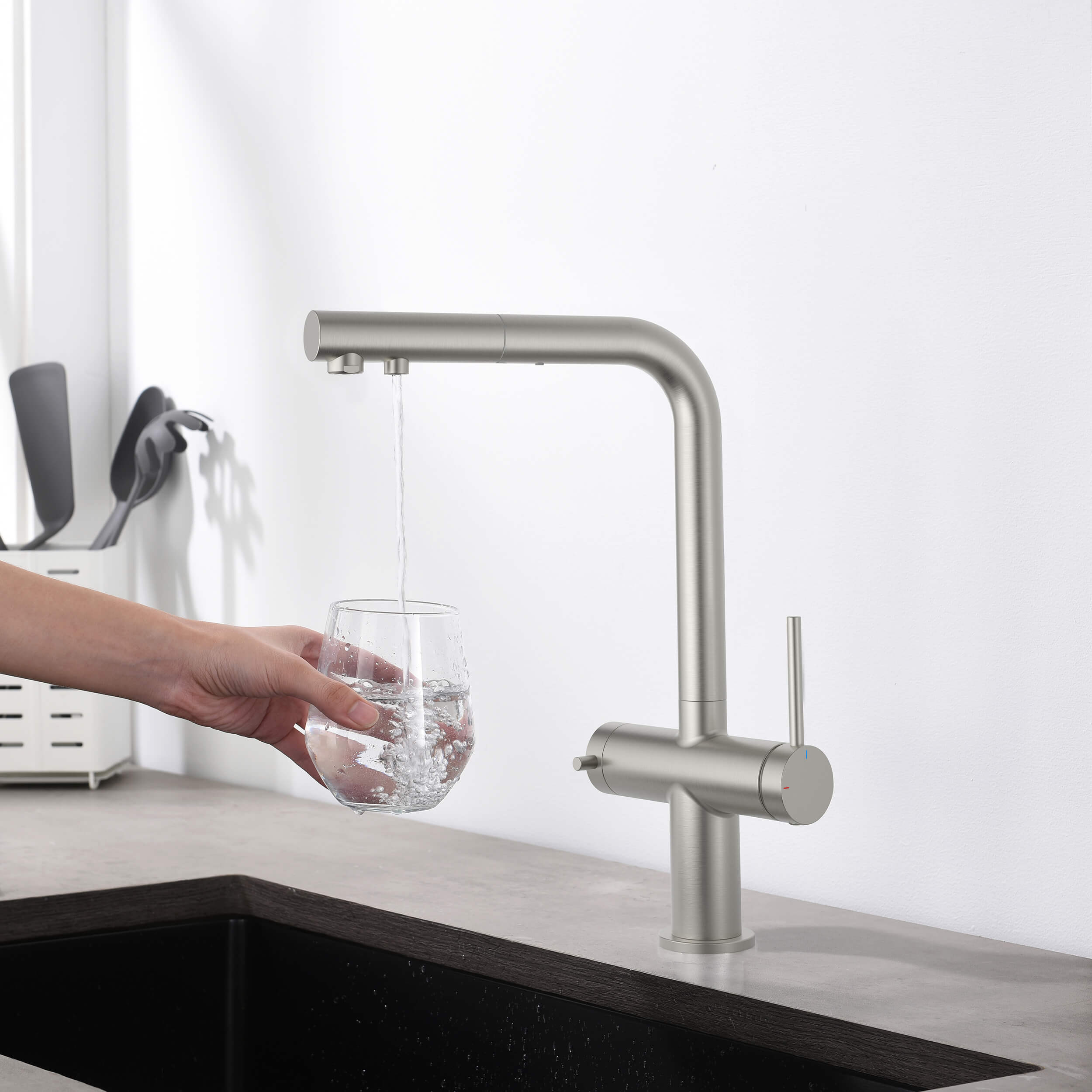 Halo 2-in-1 Pull Out Kitchen Filtration Faucet - CFF-502  - Shop at Home Craft Studio - 11