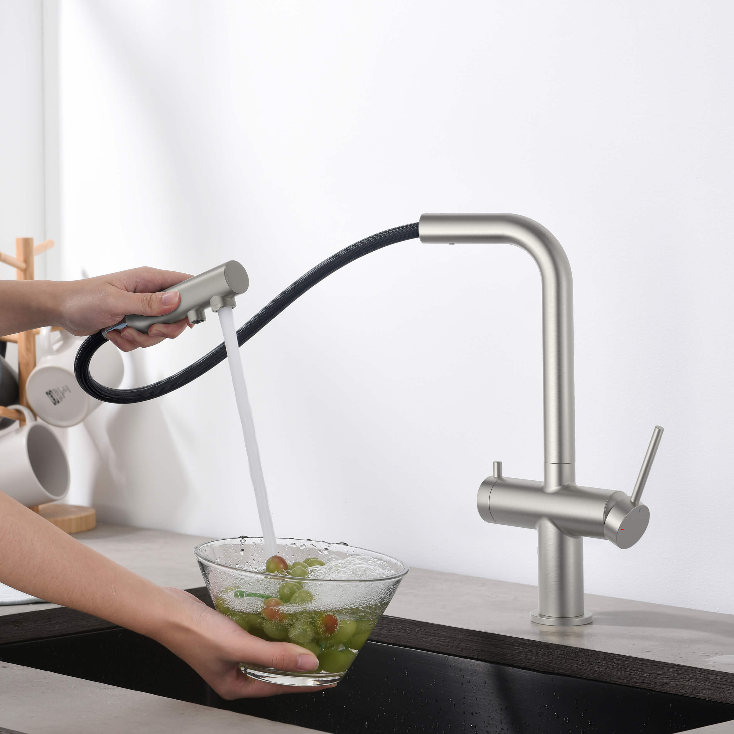 Halo 2-in-1 Pull Out Kitchen Filtration Faucet - CFF-502  - Shop at Home Craft Studio - 12