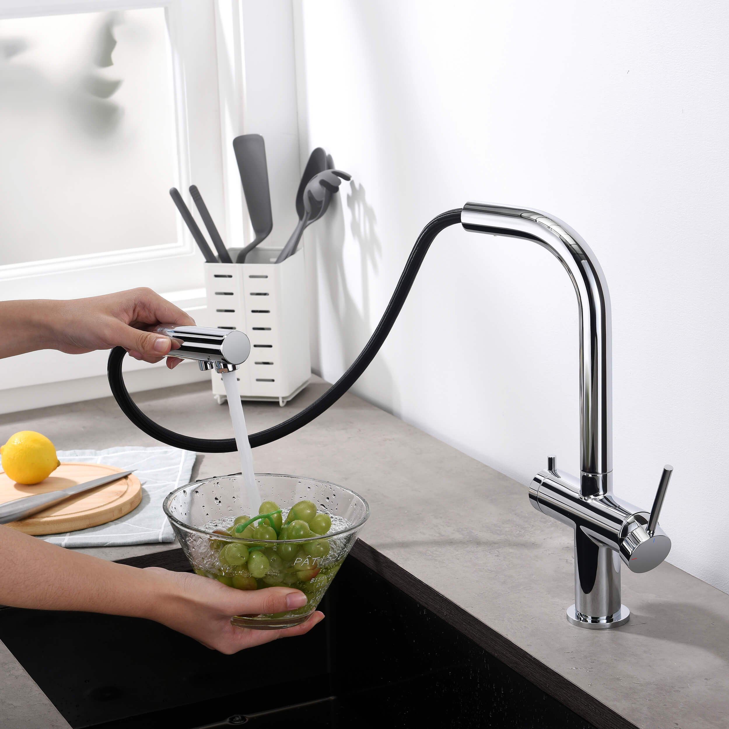 Halo 2-in-1 Pull Out Kitchen Filtration Faucet - CFF-502  - Shop at Home Craft Studio - 18