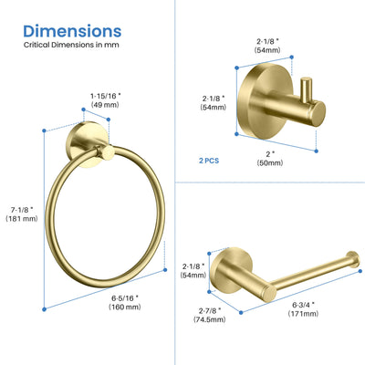 Halo 4-Piece Bathroom Hardware Set - C-CBA14-4-1  - Shop at Home Craft Studio - 9
