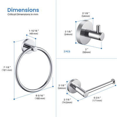 Halo 4-Piece Bathroom Hardware Set - C-CBA14-4-1  - Shop at Home Craft Studio - 29