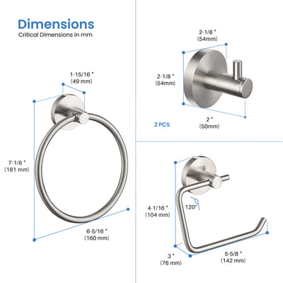 Halo 4-Piece Bathroom Hardware Set - C-CBA14-4-2  - Shop at Home Craft Studio - 19