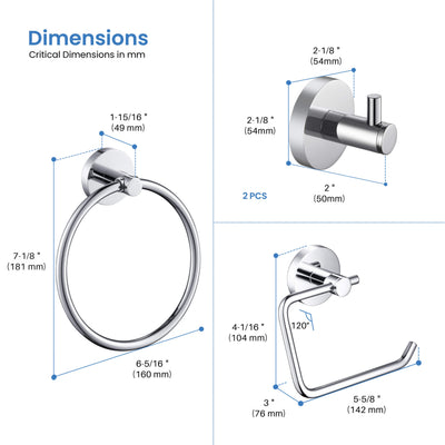 Halo 4-Piece Bathroom Hardware Set - C-CBA14-4-2  - Shop at Home Craft Studio - 29