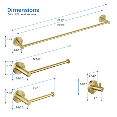 Halo 4-Piece Bathroom Hardware Set - C-CBA14-4  - Shop at Home Craft Studio - 5