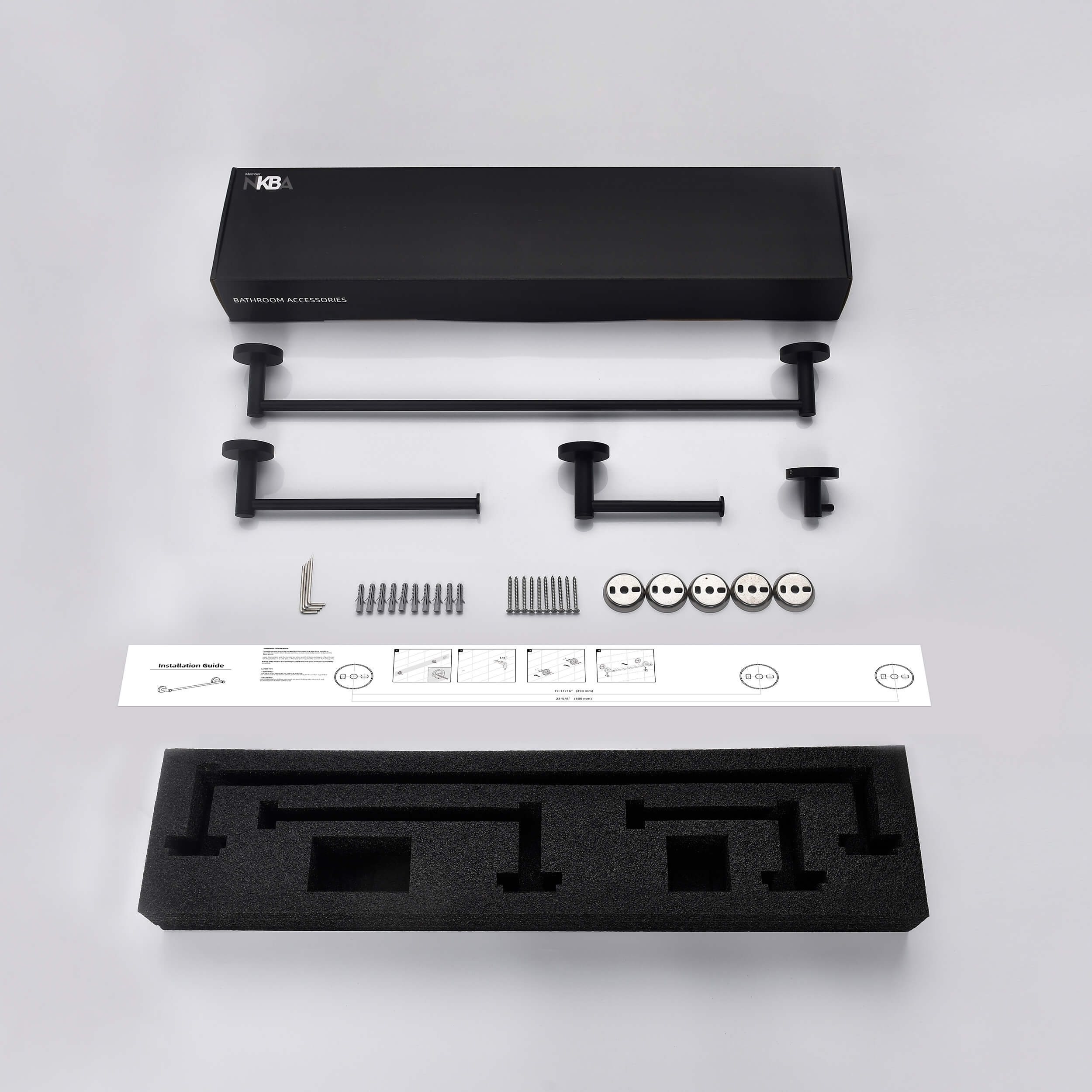 Halo 4-Piece Bathroom Hardware Set - C-CBA14-4  - Shop at Home Craft Studio - 22