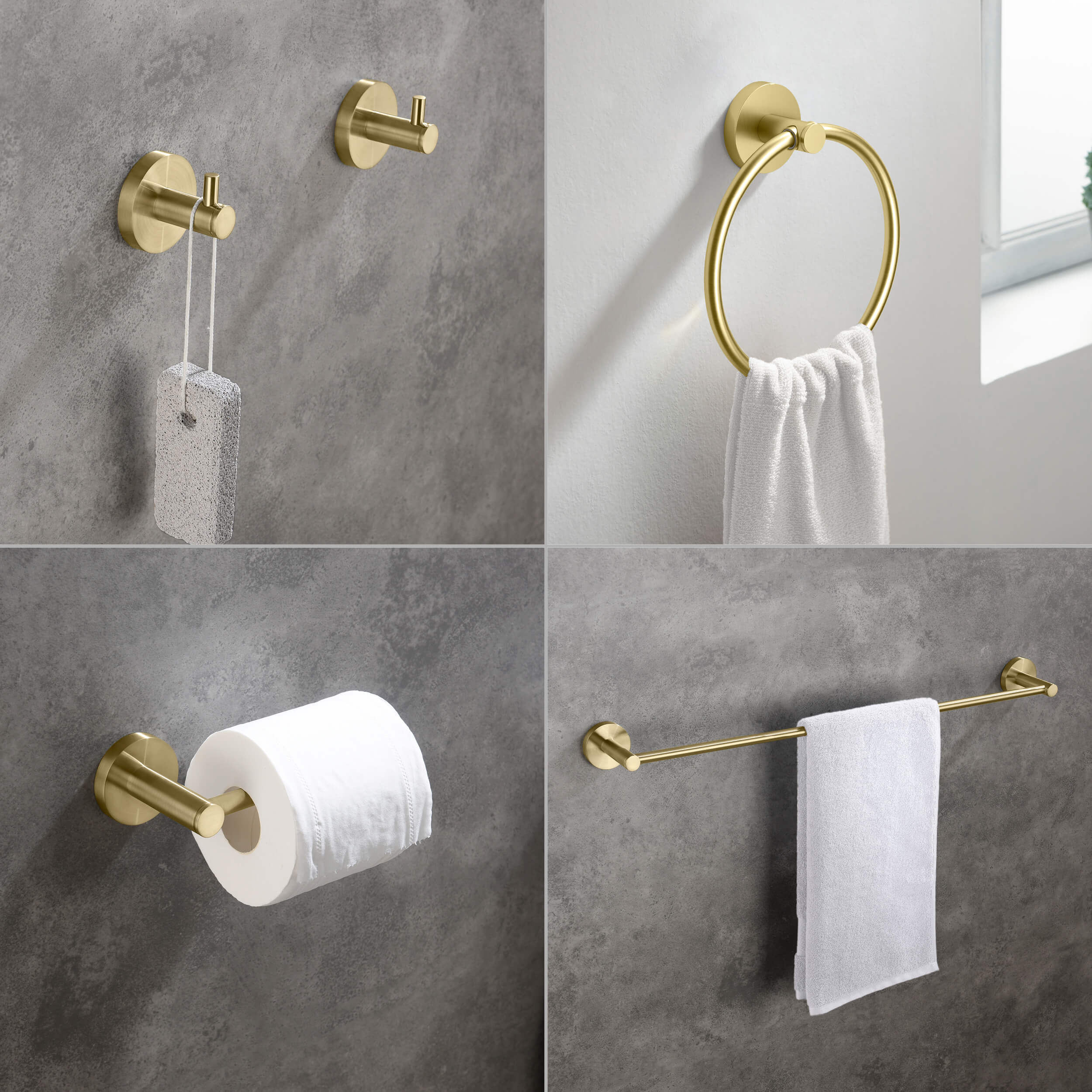 Halo 5-Piece Bathroom Hardware Set - C-CBA14-5-1  - Shop at Home Craft Studio - 3