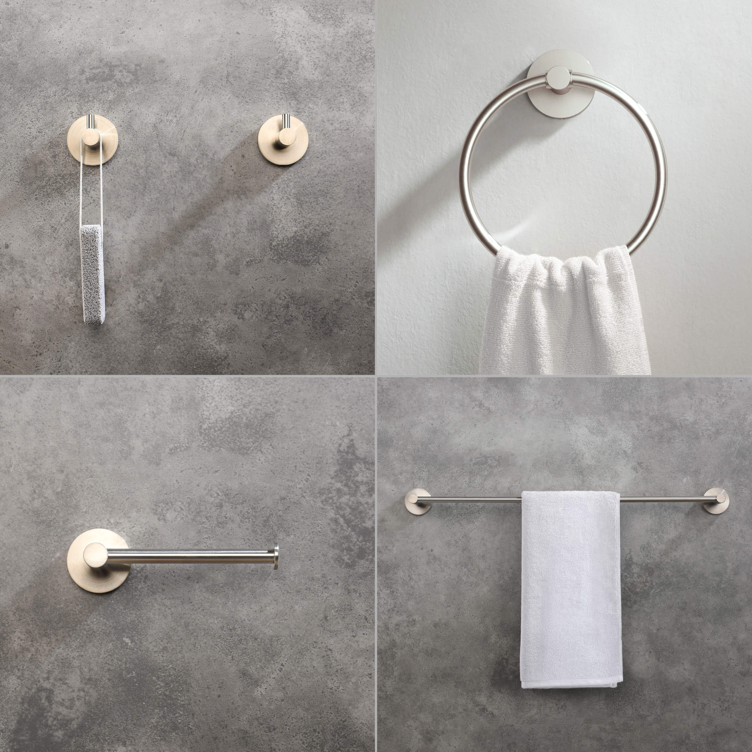 Halo 5-Piece Bathroom Hardware Set - C-CBA14-5-1  - Shop at Home Craft Studio - 13