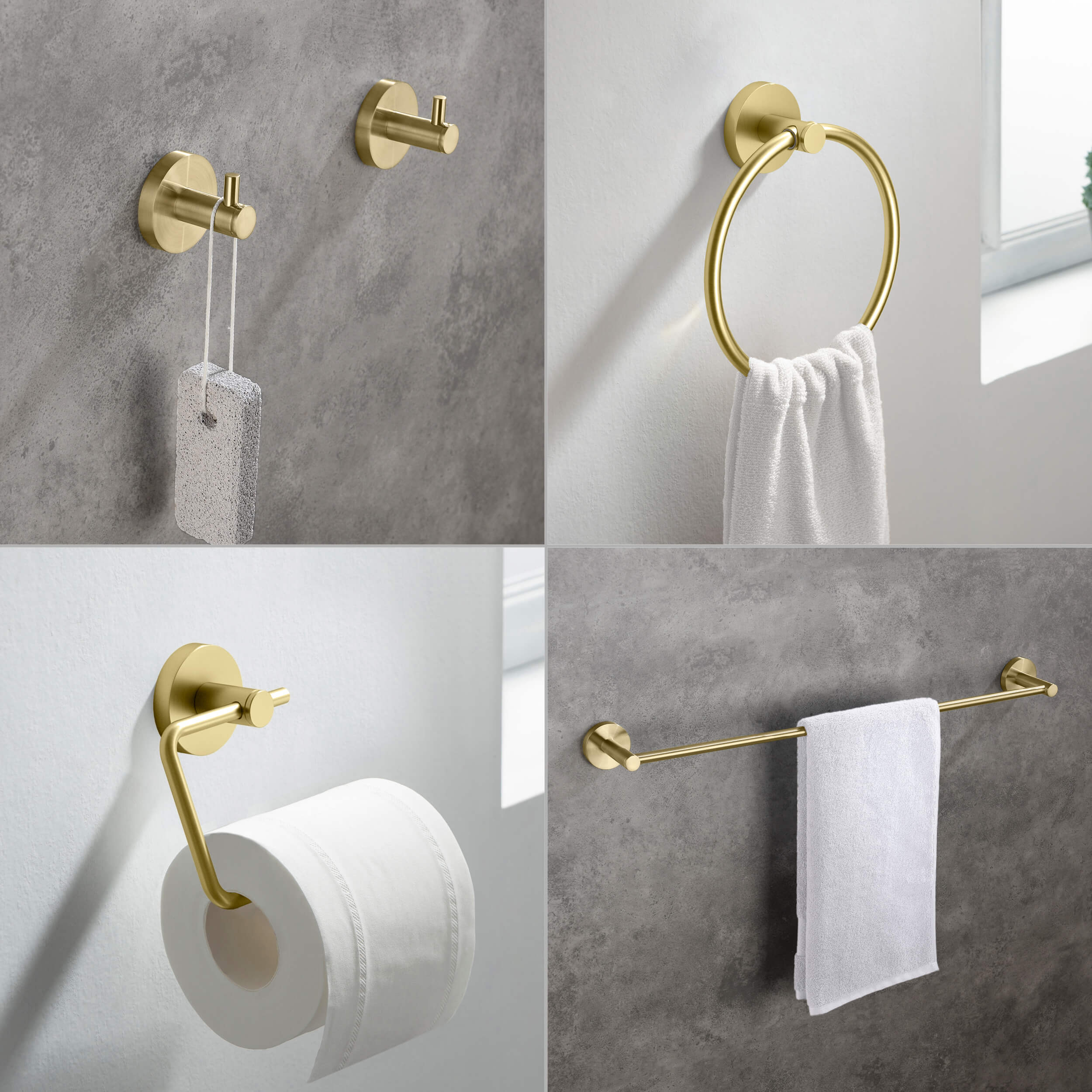 Halo 5-Piece Bathroom Hardware Set - C-CBA14-5-2  - Shop at Home Craft Studio - 3