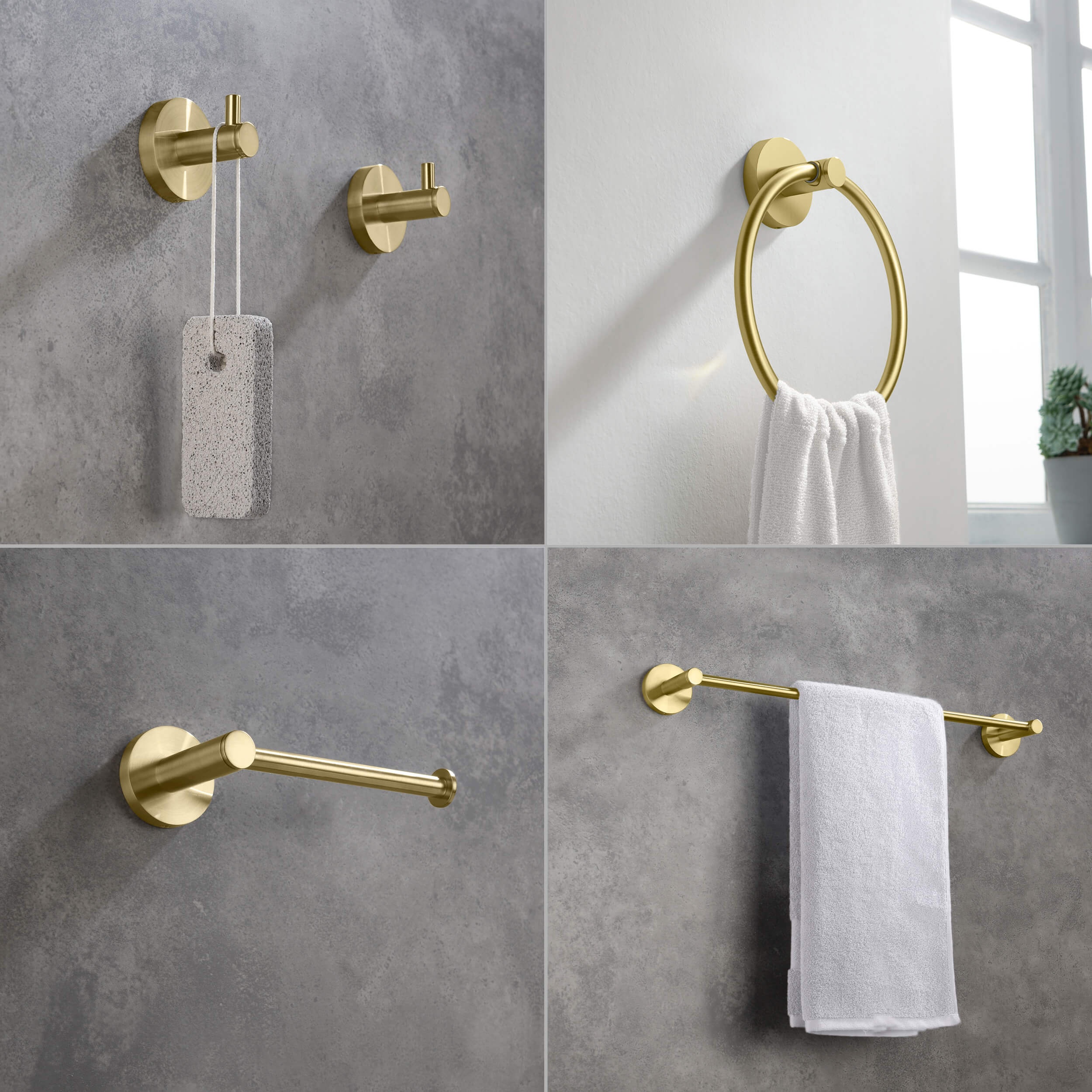 Halo 5-Piece Bathroom Hardware Set - C-CBA14-5-3  - Shop at Home Craft Studio - 2