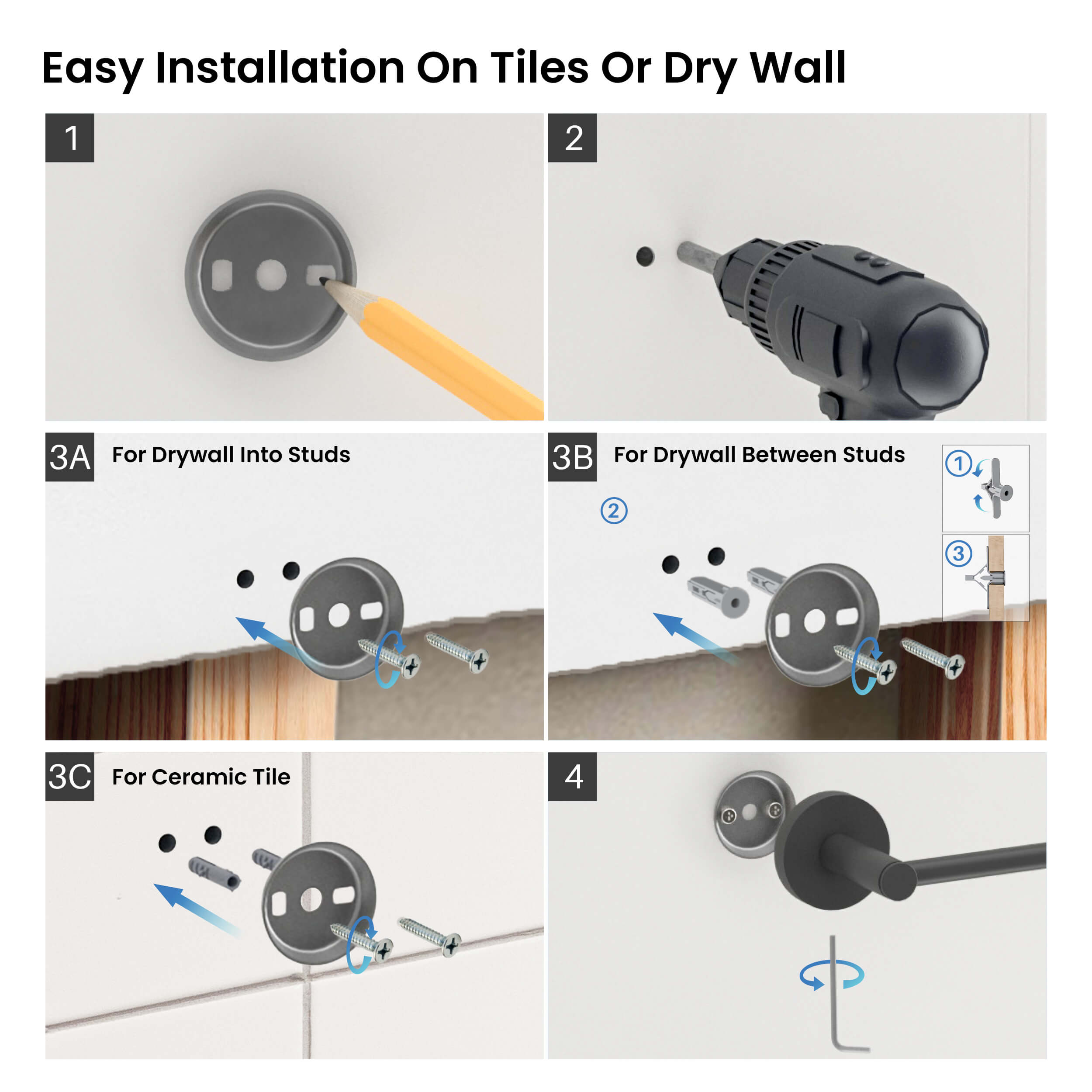 Halo 5-Piece Bathroom Hardware Set - C-CBA14-5-3  - Shop at Home Craft Studio - 10