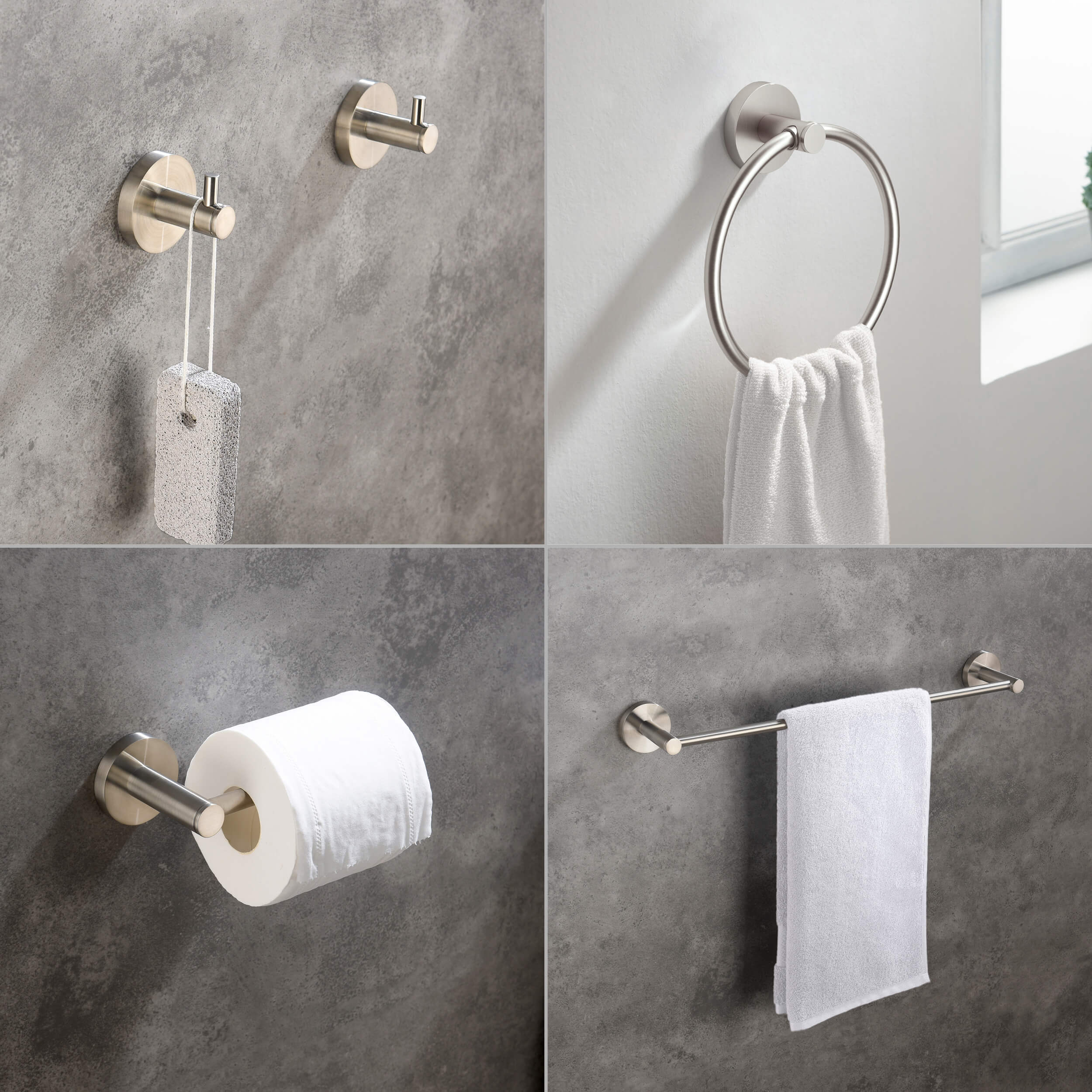 Halo 5-Piece Bathroom Hardware Set - C-CBA14-5-3  - Shop at Home Craft Studio - 14