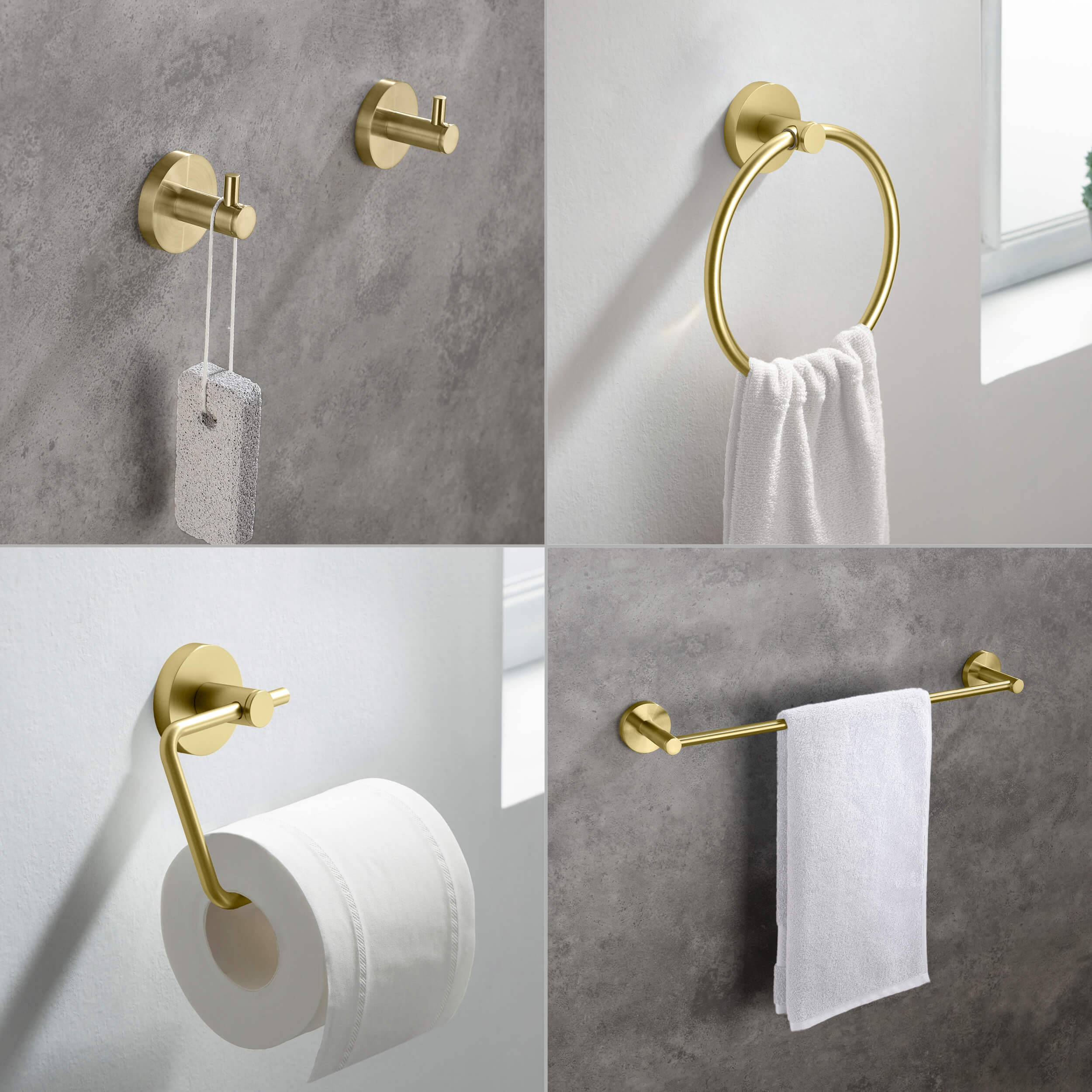 Halo 5-Piece Bathroom Hardware Set - C-CBA14-5-4  - Shop at Home Craft Studio - 3